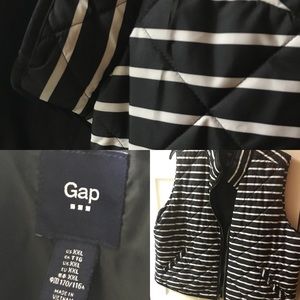 Black and white vest